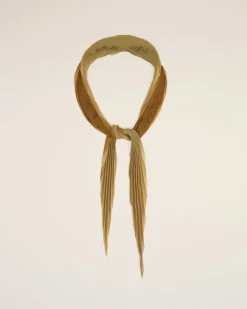 Ami Paris Mustard Pleated Diamond Shaped Scarf HAVANA Cheap