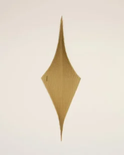 Ami Paris Mustard Pleated Diamond Shaped Scarf HAVANA Cheap