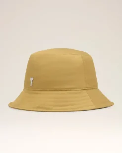 Ami Paris Mustard Twill Ami de Coeur Stud Bucket Hat HAVANA Store