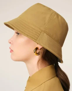 Ami Paris Mustard Twill Ami de Coeur Stud Bucket Hat HAVANA Store
