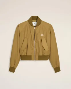 Ami Paris Mustard Twill Bomber HAVANA Shop