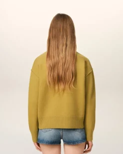 Ami Paris Mustard Wool Ami de Coeur Polo HAVANA/OFFWHITE Sale