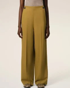 Ami Paris Mustard Wool Sailor Trousers HAVANA Online