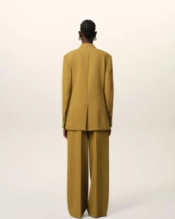 Ami Paris Mustard Wool Semi-Lined Jacket HAVANA Sale