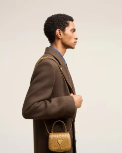 Ami Paris Nano Paris Paris Bag BRONZE Fashion