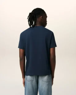 Ami Paris Navy Cotton Ami de Coeur T-Shirt NIGHT BLUE Fashion
