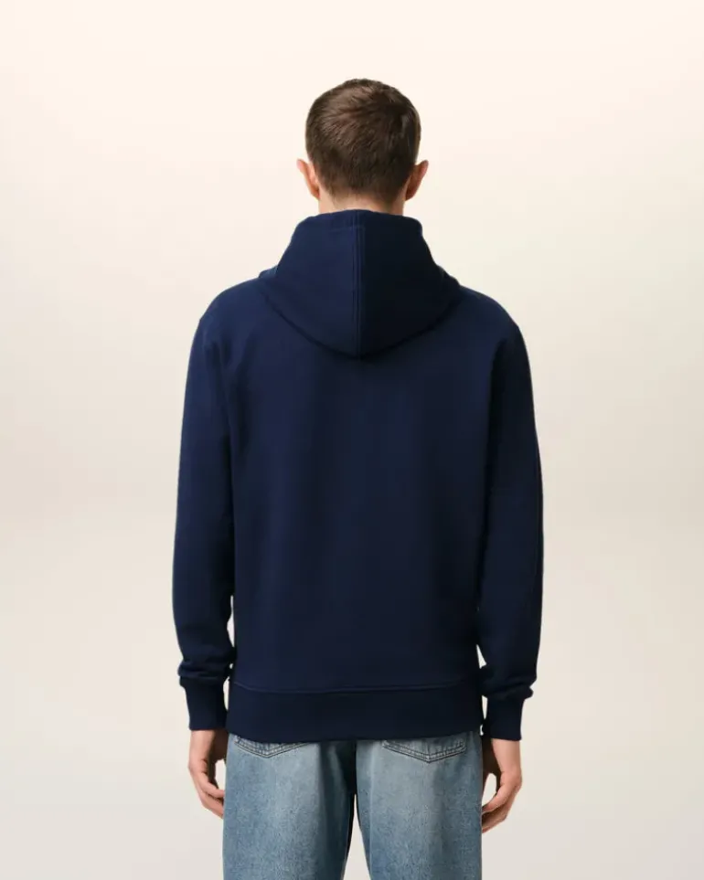 Ami Paris Navy Cotton Ami de Coeur Hoodie NIGHT BLUE Outlet