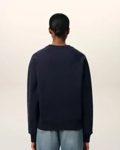 Ami Paris Navy Cotton Ami de Coeur Patch Sweatshirt NAVY BLUE Outlet