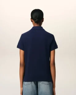 Ami Paris Navy Cotton Ami de Coeur Polo Shirt NIGHT BLUE Online