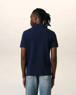 Ami Paris Navy Cotton Ami de Coeur Polo Shirt NIGHT BLUE Online
