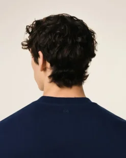 Ami Paris Navy Cotton Ami de Coeur Sweatshirt NIGHT BLUE Outlet