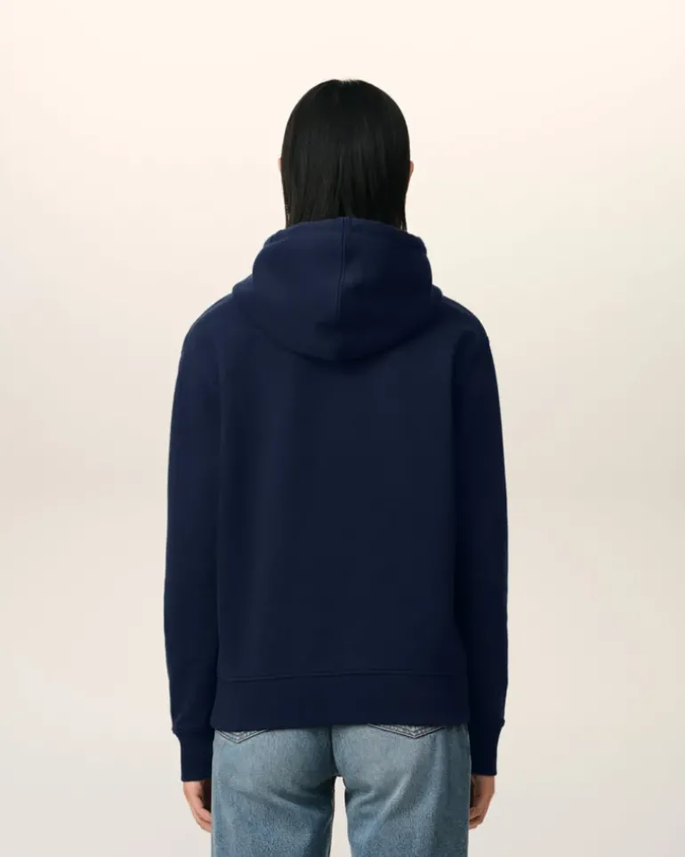 Ami Paris Navy Cotton Ami de Coeur Hoodie NIGHT BLUE New