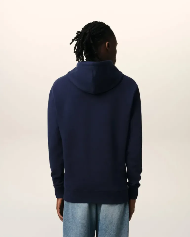 Ami Paris Navy Cotton Ami de Coeur Hoodie NIGHT BLUE New