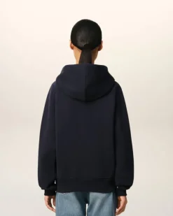 Ami Paris Navy Cotton Hoodie With Patch NAVY BLUE New