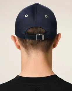 Ami Paris Navy Cotton Tonal Ami de Coeur Embroidery Cap NAVY BLUE/GINGER Discount
