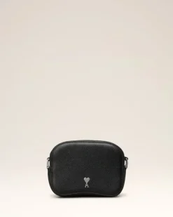 Ami Paris Paris Paris Camera Bag BLACK/VIBRATED SILVER Best Sale