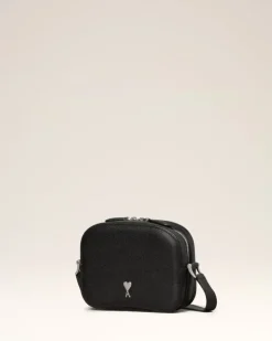 Ami Paris Paris Paris Camera Bag BLACK/VIBRATED SILVER Best Sale