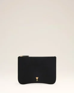 Ami Paris Paris Paris Pouch BLACK/VIBRATED BRASS Fashion