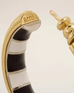 Ami Paris Piano Hoops Small Size GOLD Store