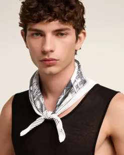 Ami Paris Place Des Victoires Scarf BLACK/WHITE Cheap