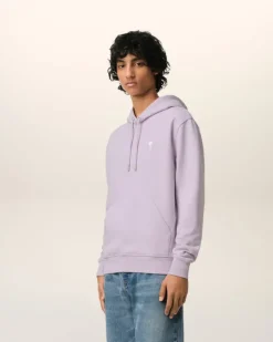 Ami Paris Purple Cotton Ami de Coeur Hoodie LILAC Discount