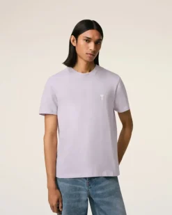 Ami Paris Purple Cotton Ami de Coeur T-Shirt LILAC Cheap