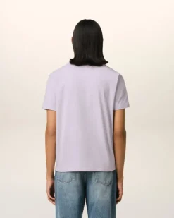 Ami Paris Purple Cotton Ami de Coeur T-Shirt LILAC Cheap
