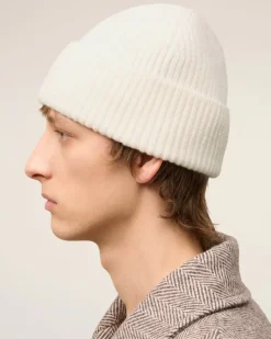 Ami Paris Red Ami de Coeur Beanie OFF WHITE/ RED Discount