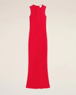 Ami Paris Red Long Straight Dress POPPY Store