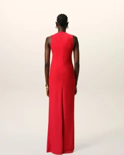 Ami Paris Red Long Straight Dress POPPY Store