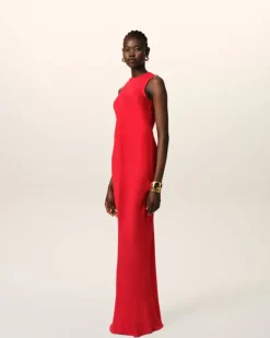 Ami Paris Red Long Straight Dress POPPY Store