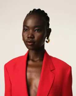 Ami Paris Red Wool Semi-Lined Jacket POPPY Fashion