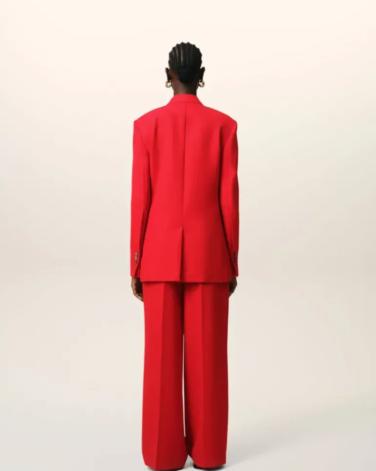 Ami Paris Red Wool Semi-Lined Jacket POPPY Fashion