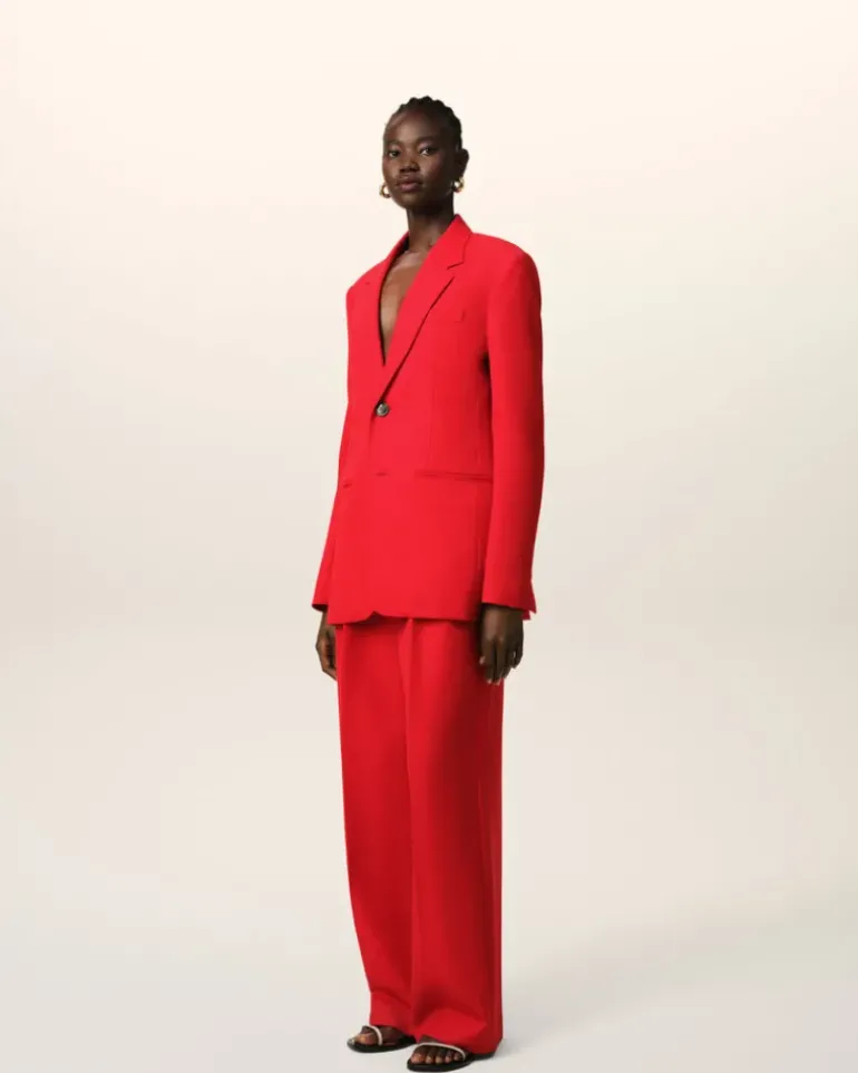 Ami Paris Red Wool Semi-Lined Jacket POPPY Fashion