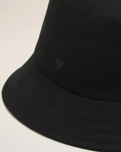 Ami Paris Reversible Ami de Coeur Bucket Hat BLACK New
