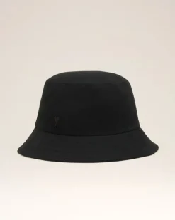 Ami Paris Reversible Ami de Coeur Bucket Hat BLACK New