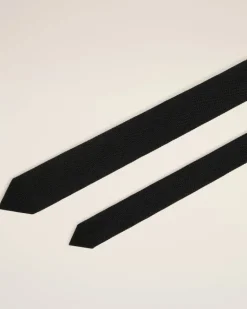 Ami Paris Silk Grenadine Tie BLACK Clearance