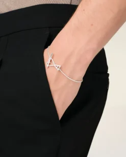 Ami Paris Brass Ami de Coeur Chain Bracelet SILVER Best Sale