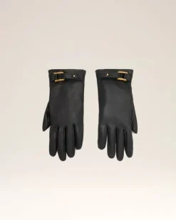 Ami Paris Strap Detail Gloves BLACK Clearance