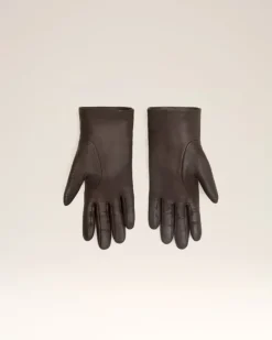 Ami Paris Strap Detail Gloves DARK COFFEE Clearance