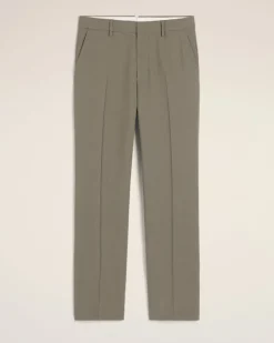 Ami Paris Taupe Wool Straight Fit Trousers SMOKE GREY Cheap