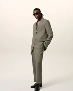 Ami Paris Taupe Wool Two Buttons Jacket SMOKE GREY Cheap