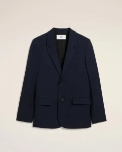 Ami Paris Two Buttons Jacket NAVY BLUE Best Sale
