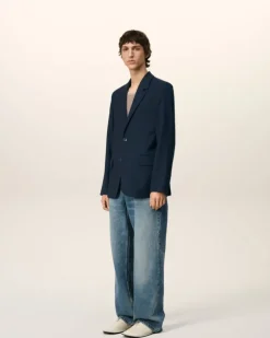 Ami Paris Two Buttons Jacket NAVY BLUE Best Sale