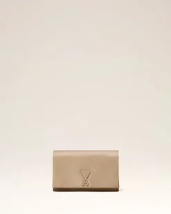 Ami Paris Voulez-Vous Wallet Strap LIGHT BEIGE Shop