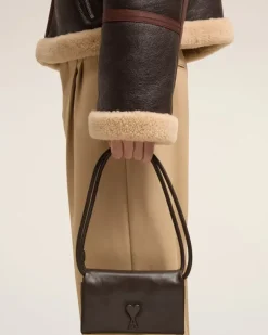 Ami Paris Voulez-Vous Wallet Strap DARK COFFEE Shop