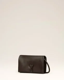Ami Paris Voulez-Vous Wallet Strap DARK COFFEE Shop