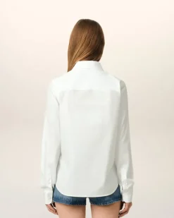 Ami Paris Cotton Ami de Coeur Classic Shirt WHITE Cheap