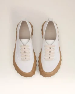 Ami Paris Cotton Low Top Tempo Canvas Sneakers WHITE Flash Sale