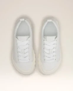 Ami Paris Leather Low Top Tempo Sneakers WHITE New